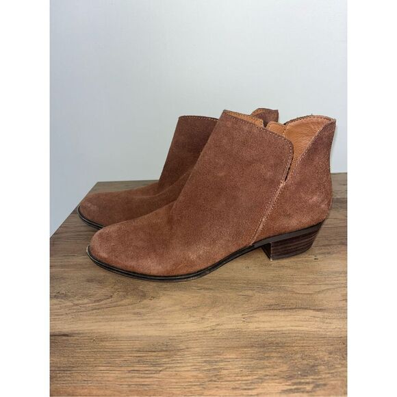 Lucky Brand Short Leather Booties Brown Leather 7.5 - Picture 1 of 9